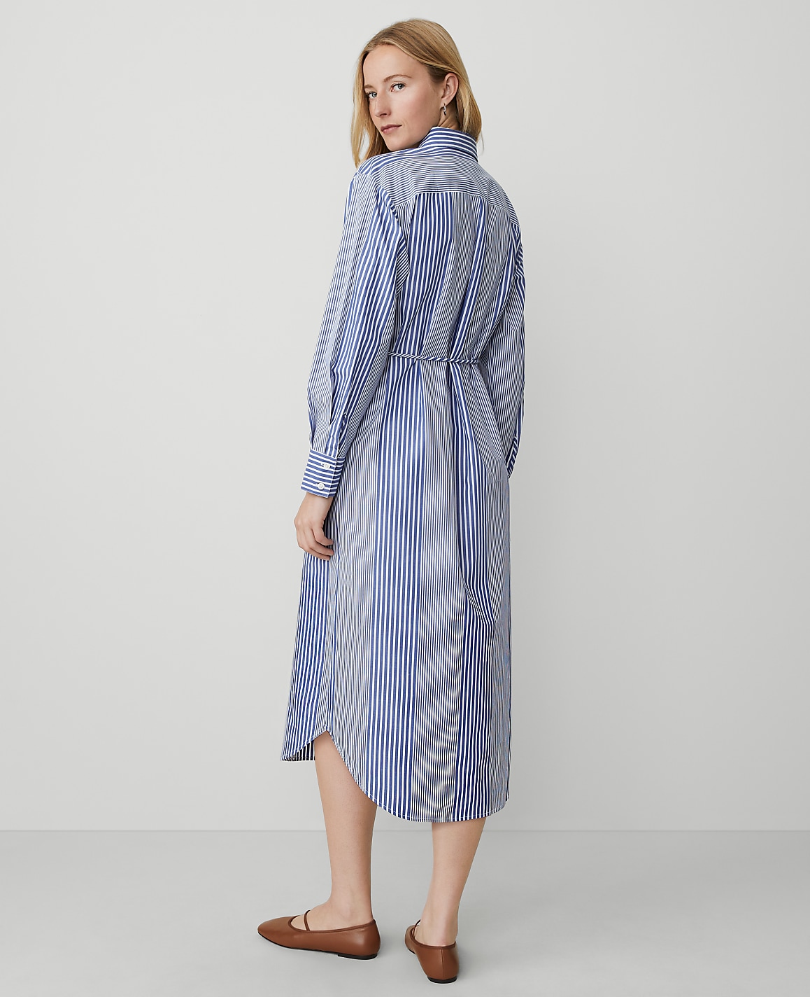 Weekend Collection Striped Midi Shirtdress