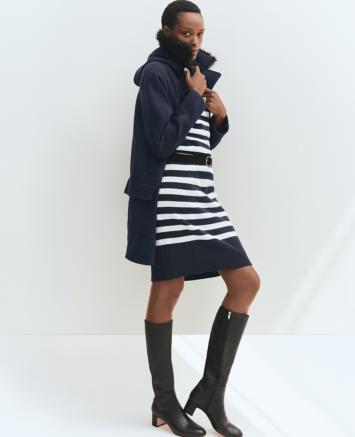 Weekend Collection Striped Sweater Dress