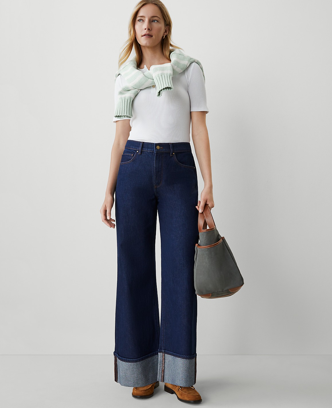 The Petite Cuffed Palazzo Jean
