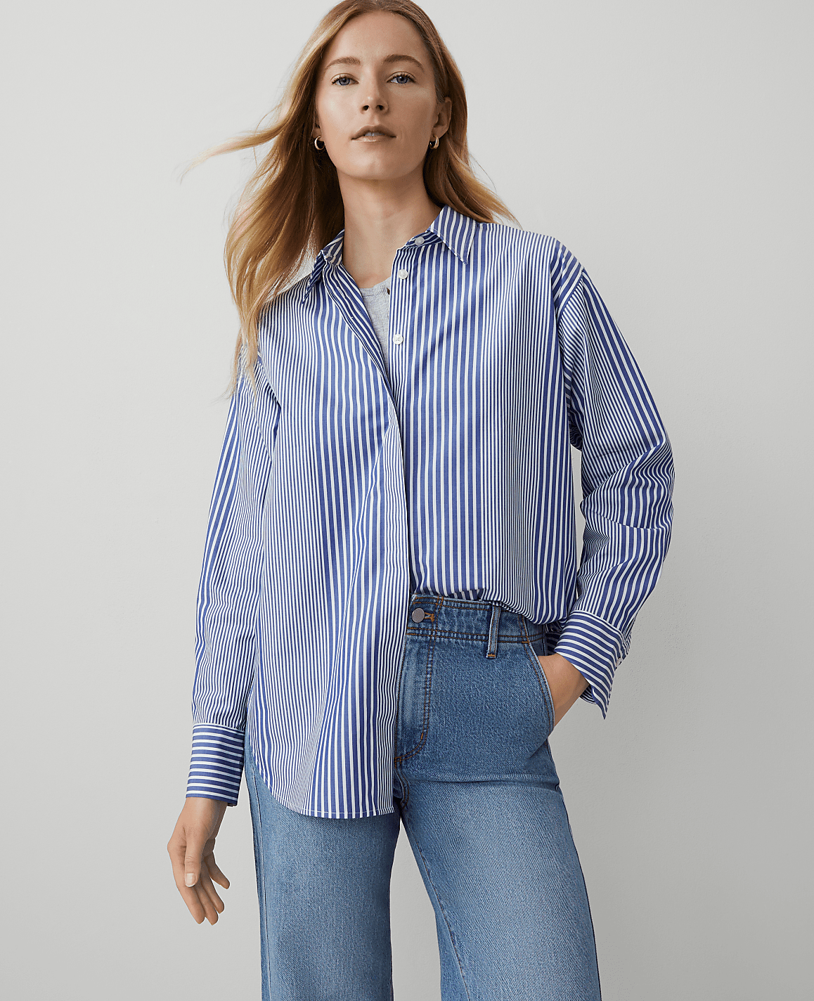 Weekend Collection Striped Oversized Shirt