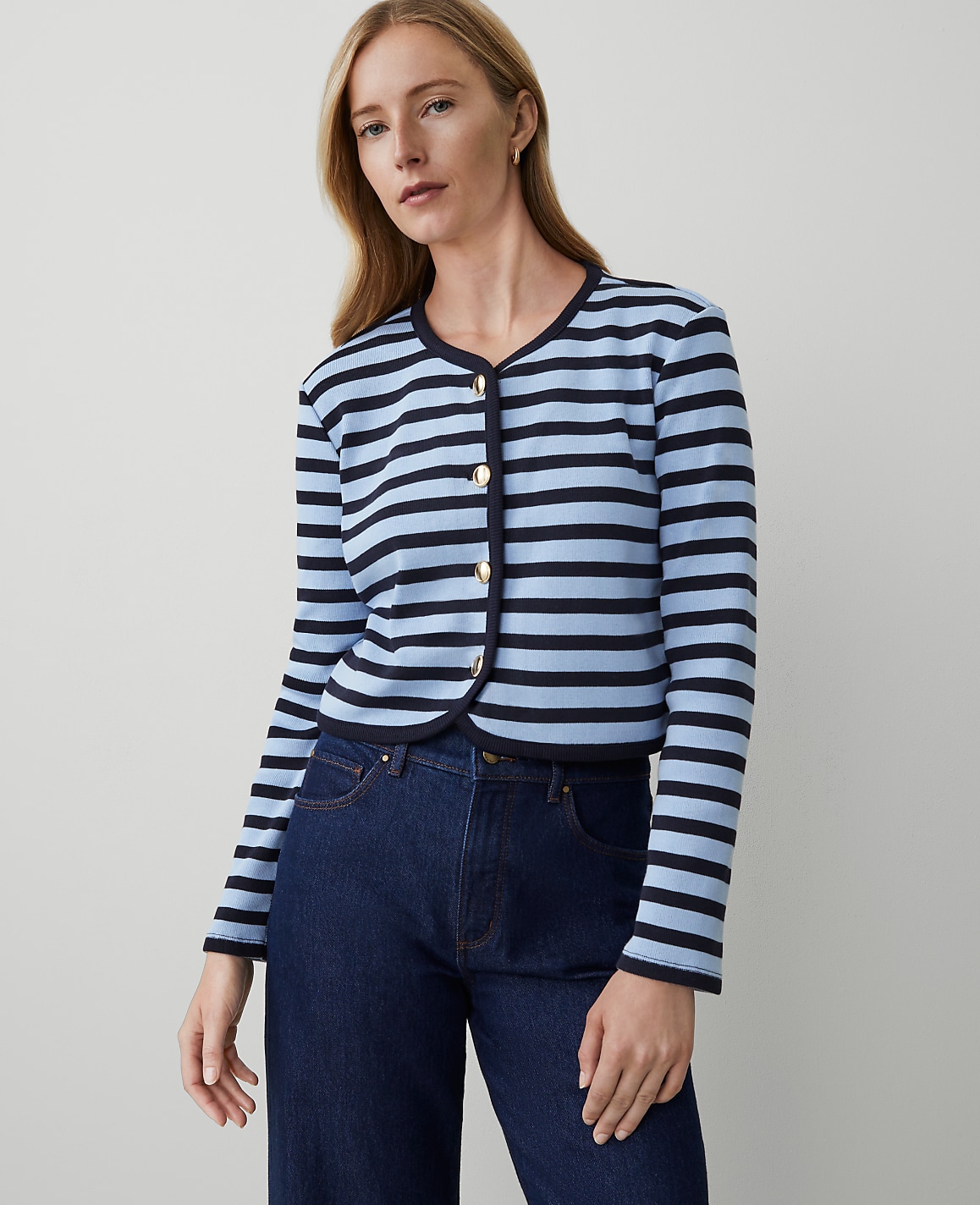Striped Rounded Lady Jacket