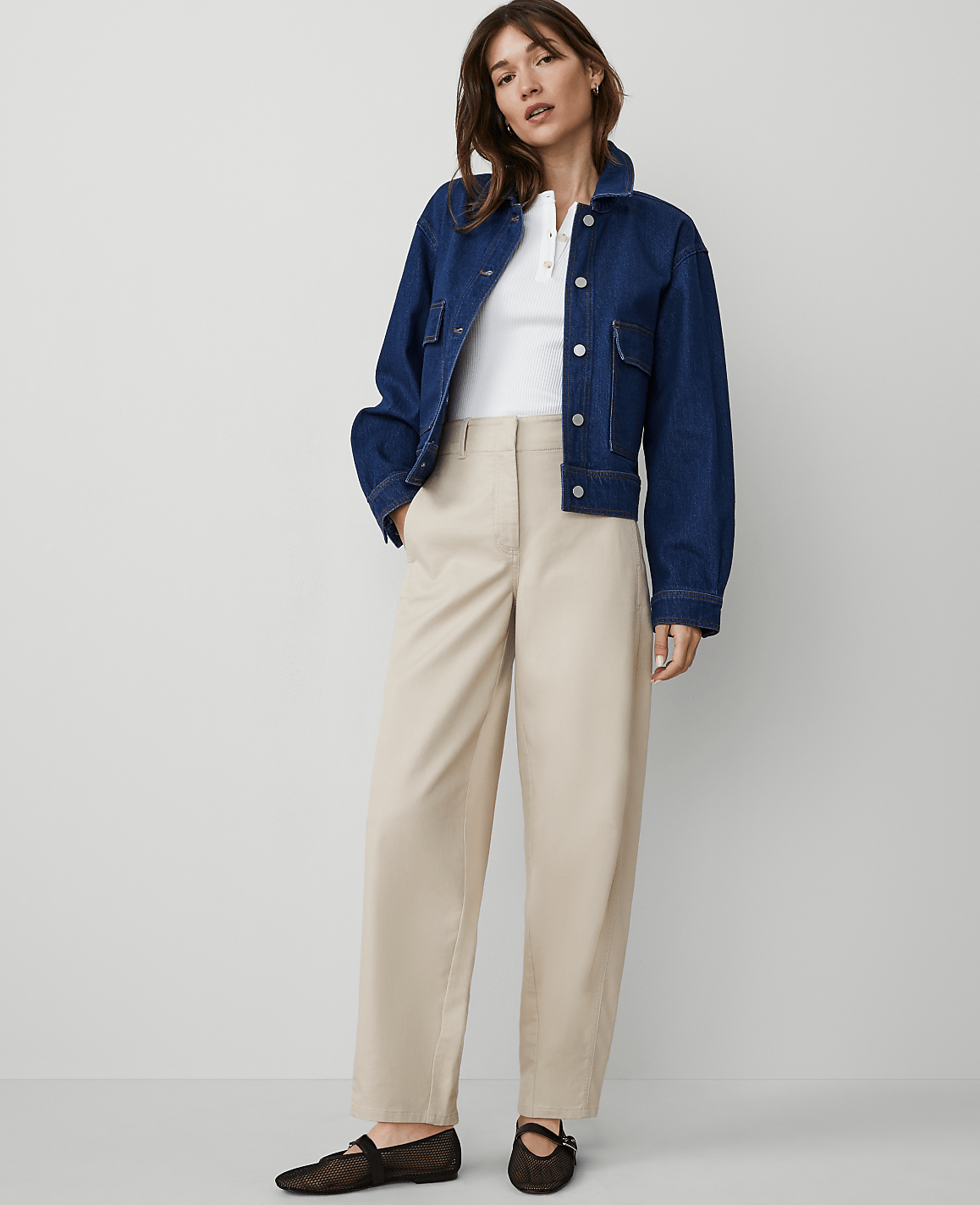 Weekend Collection Seamed Barrel Ankle Pant