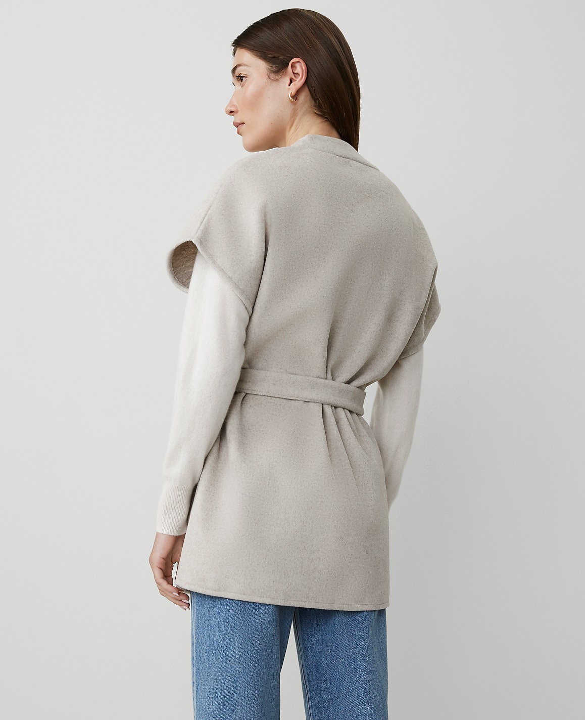 Cap Sleeve Belted Poncho