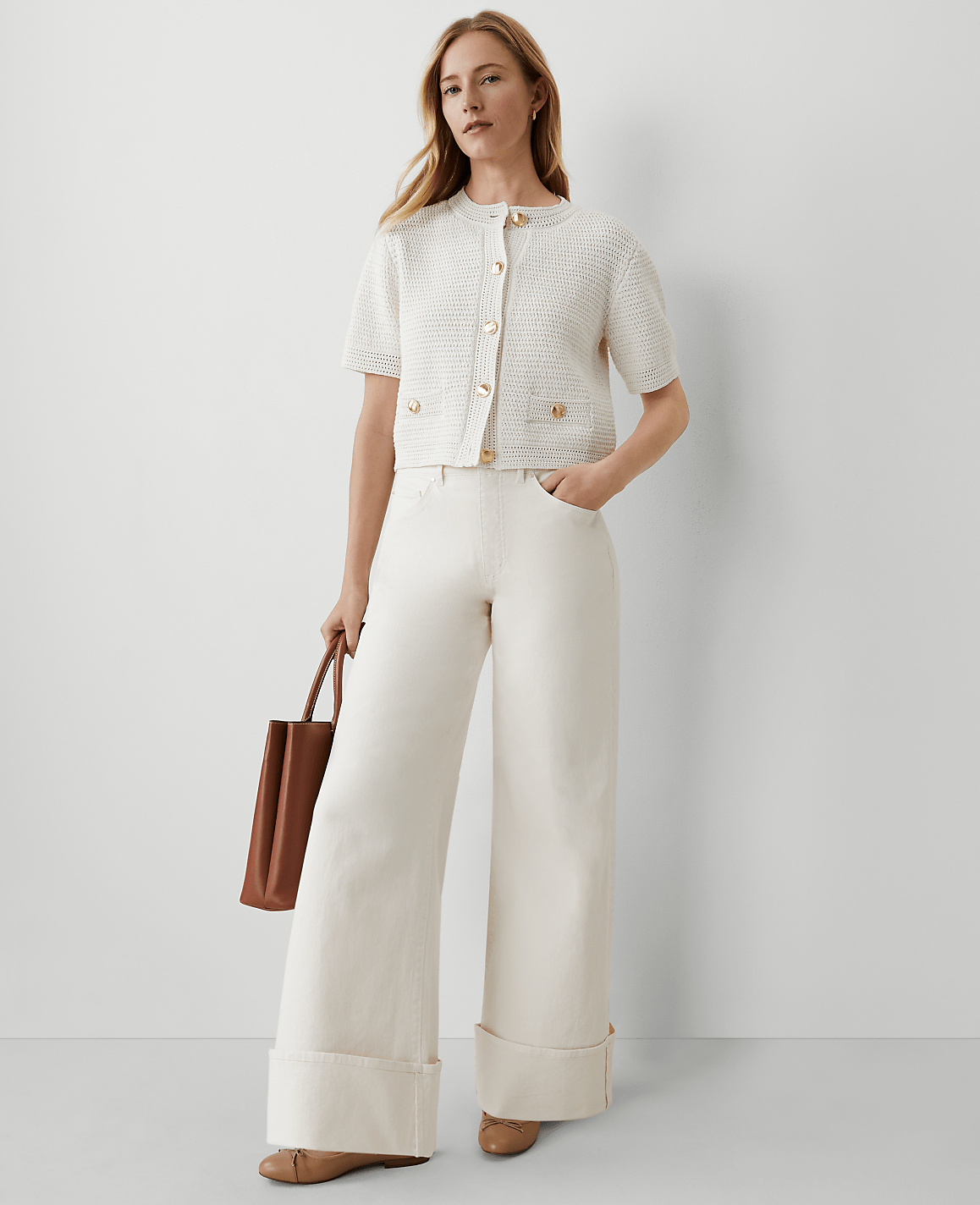 The Petite Cuffed Palazzo Jean