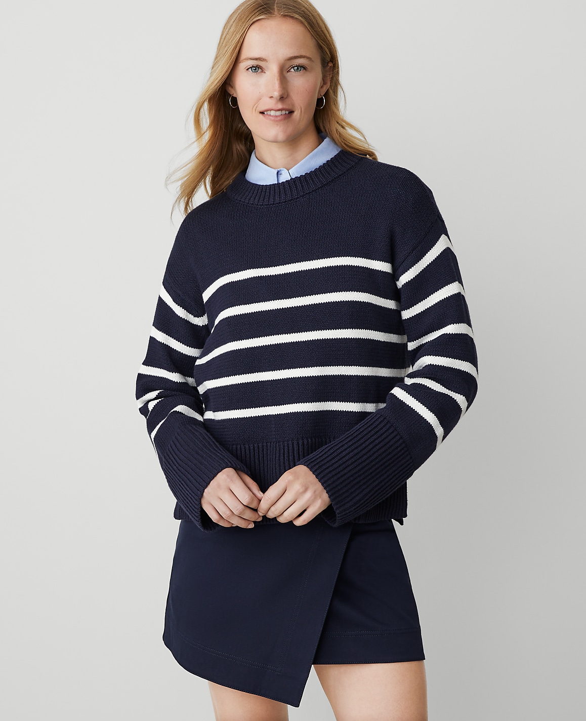 Weekend Collection Striped Relaxed Sweater