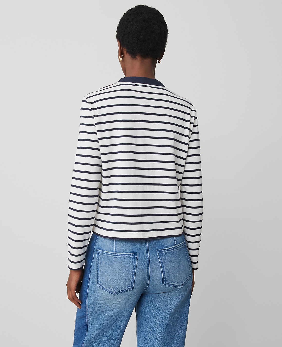 Striped V-Neck Cardigan