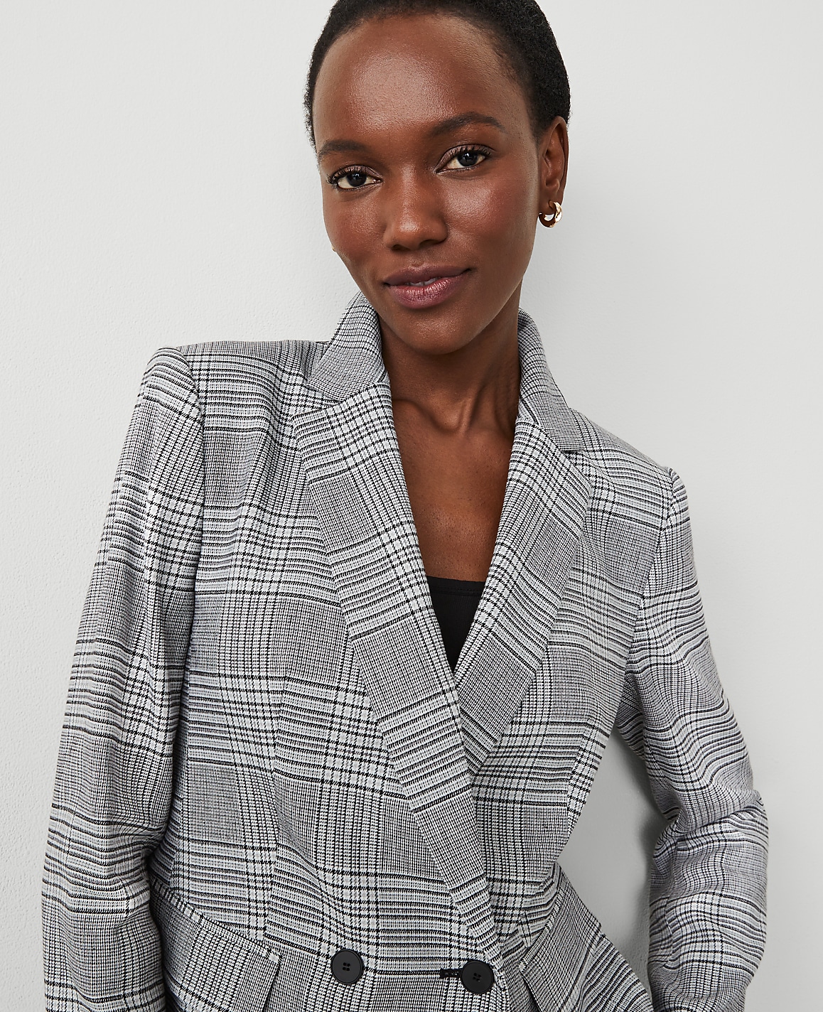 The Petite Crosby Blazer in Plaid