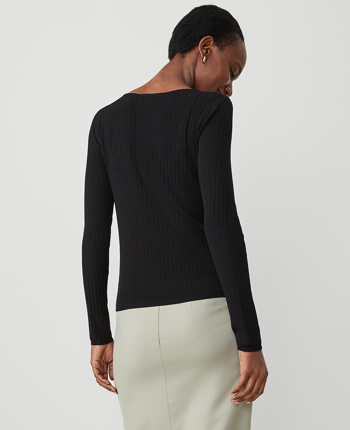 Ribbed Boatneck Sweater