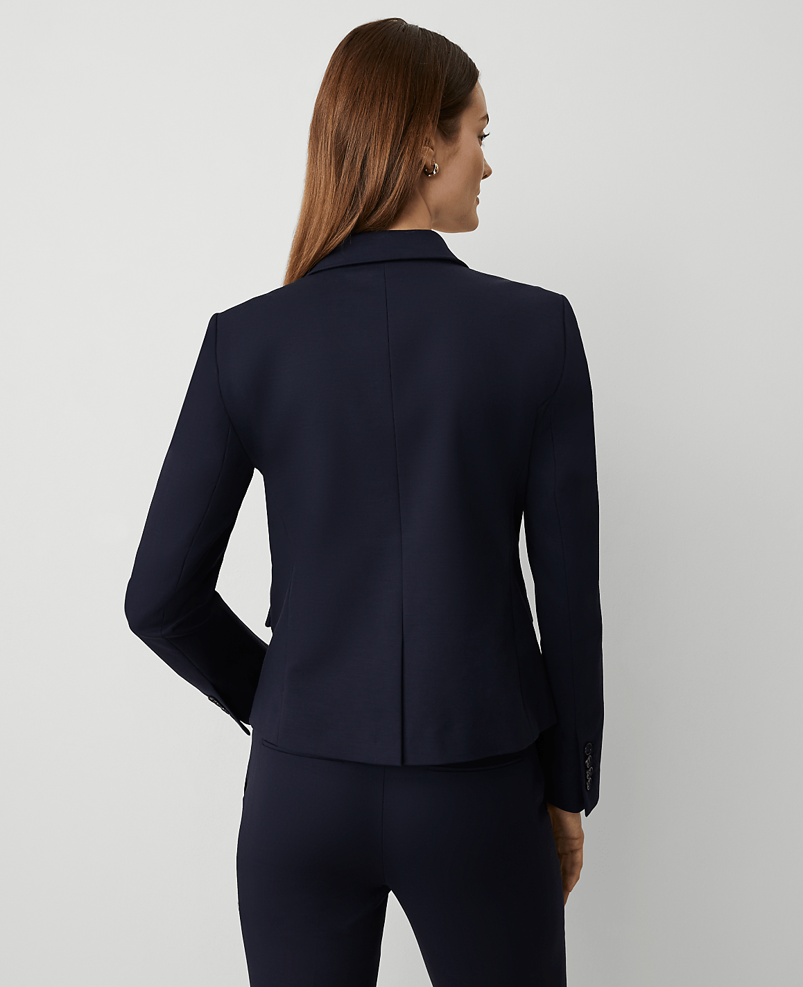 The One-Button Blazer in Stretch Cotton