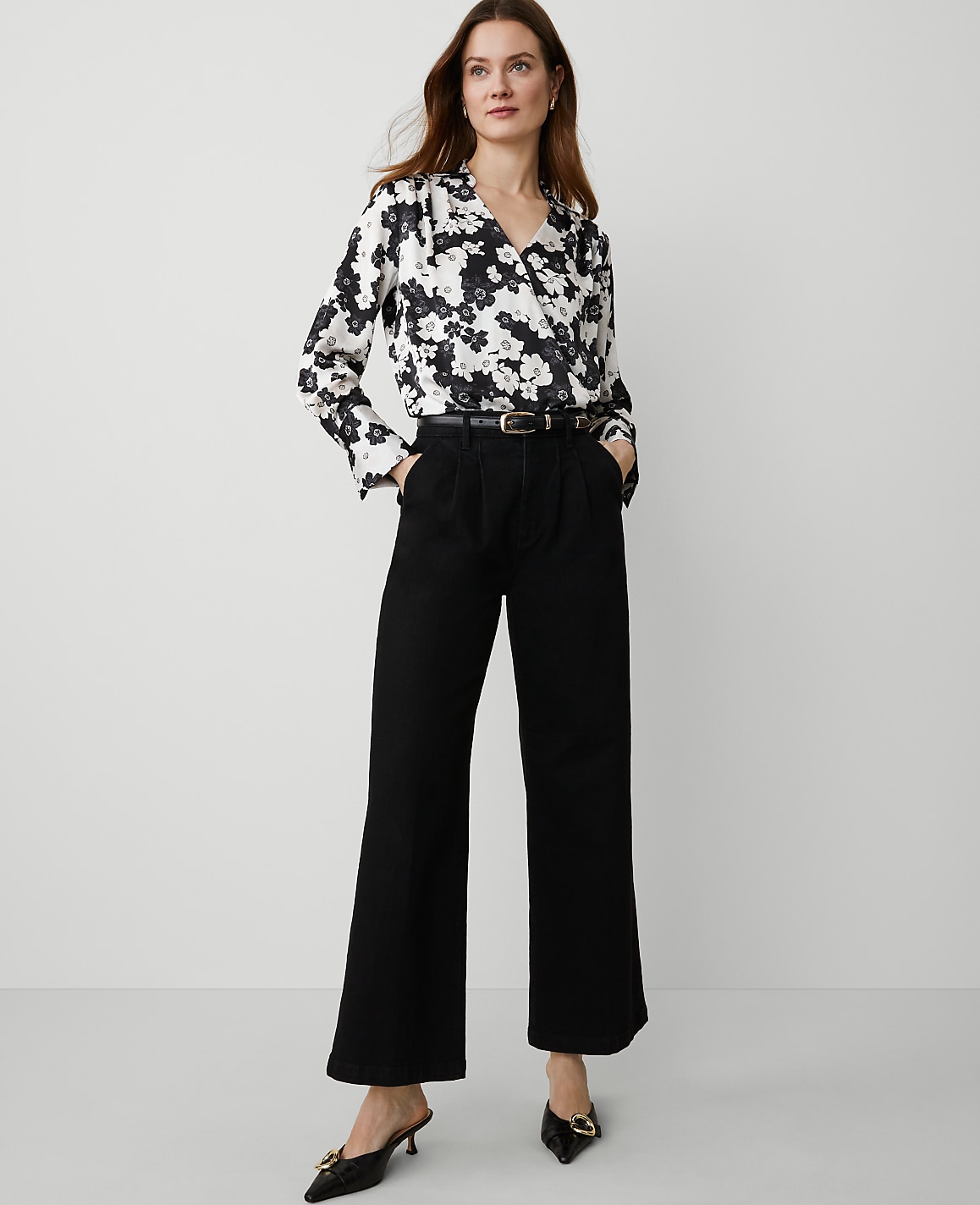 Floral Satin Wrap Bodysuit