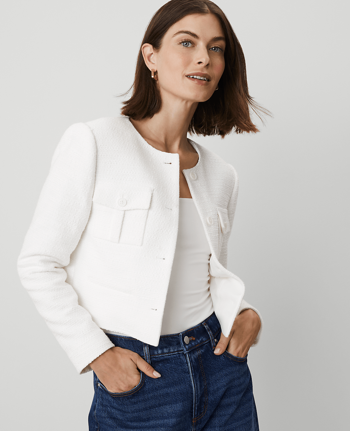 Tweed Patch Pocket Jacket