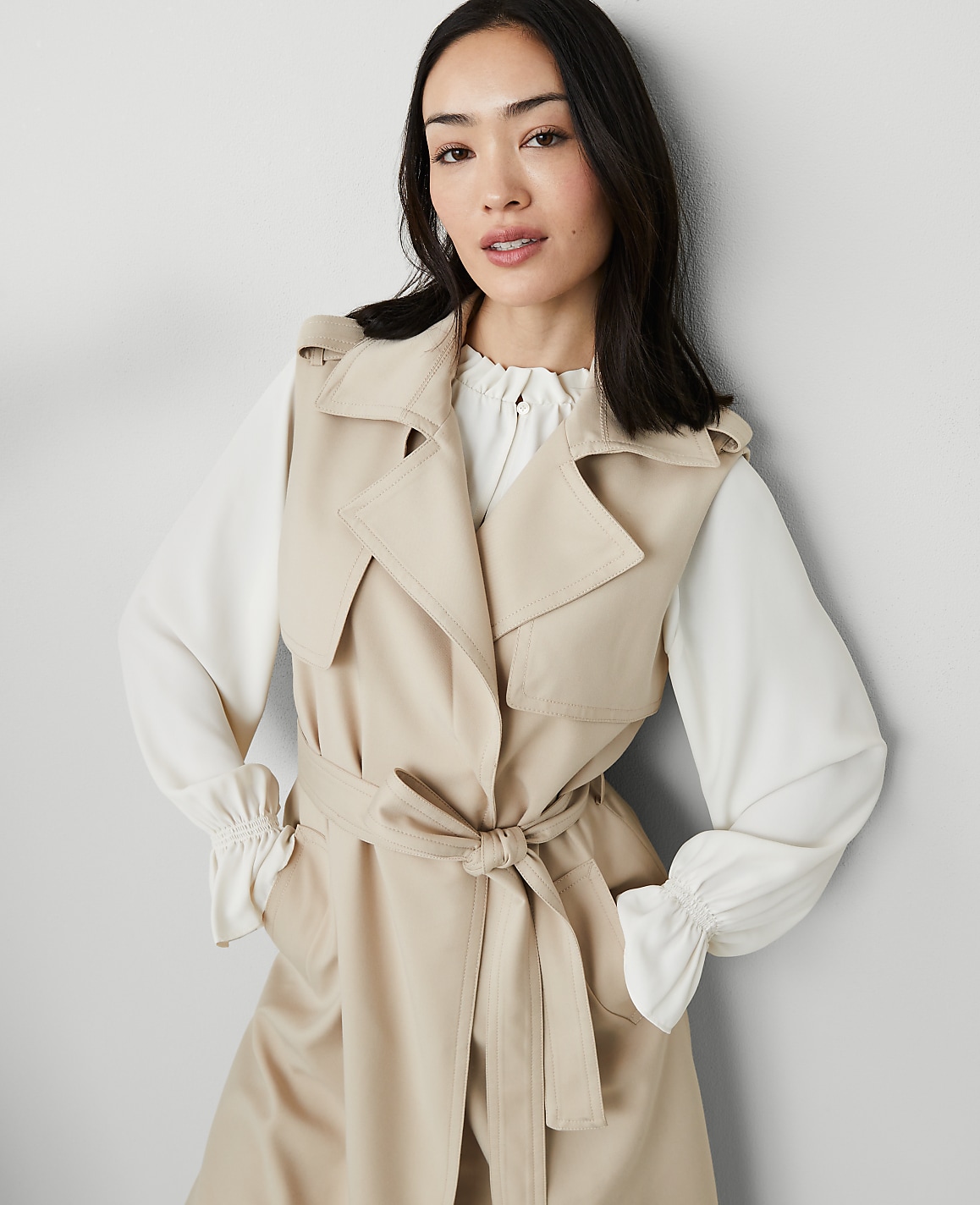 Sleeveless Trench Coat