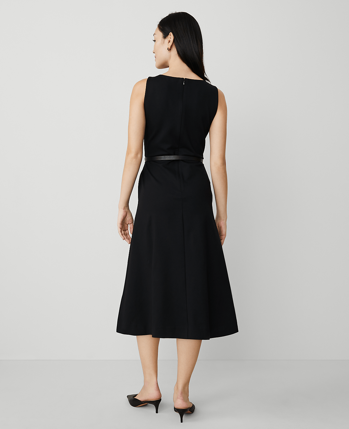 Ponte Sleeveless Midi Dress