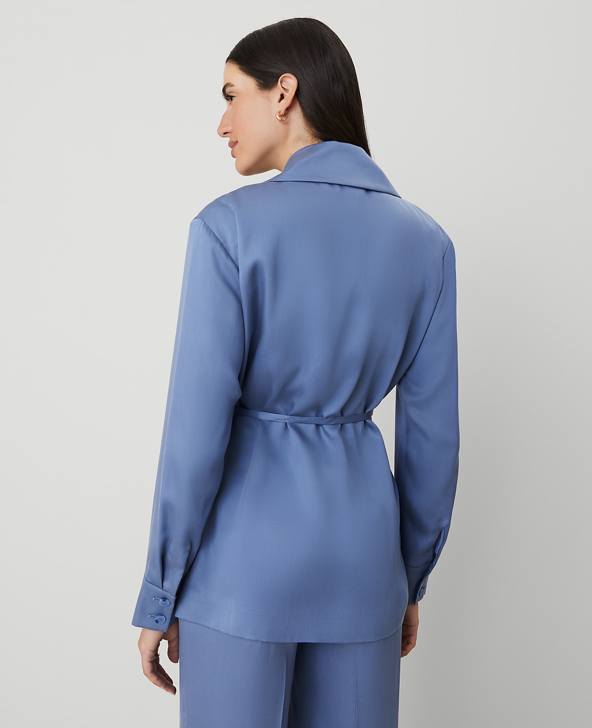 Sateen Wrap Blazer