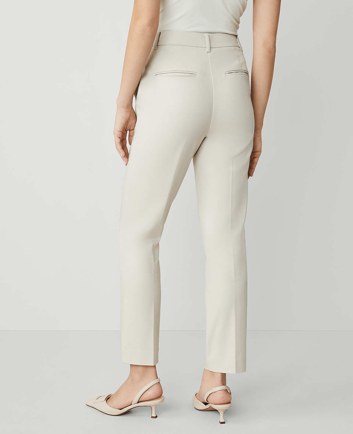 The Petite High Rise Everyday Ankle Pant in Stretch Cotton