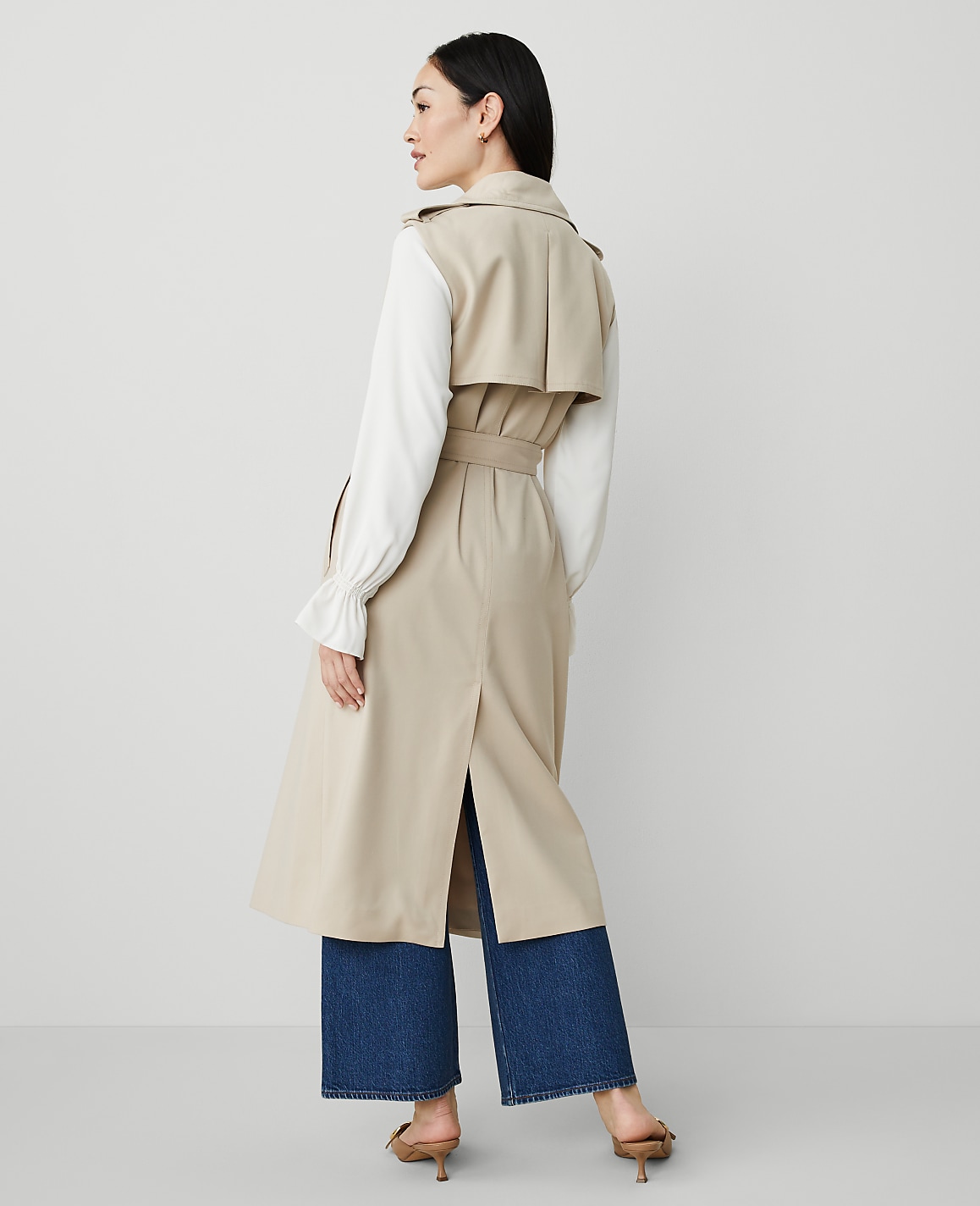 Sleeveless Trench Coat