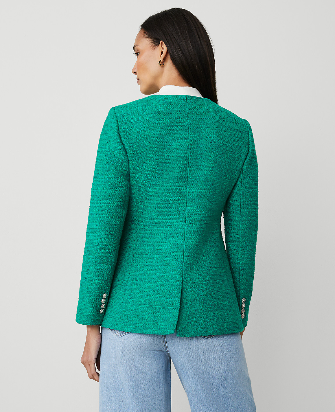 Tweed Split Hem Jacket