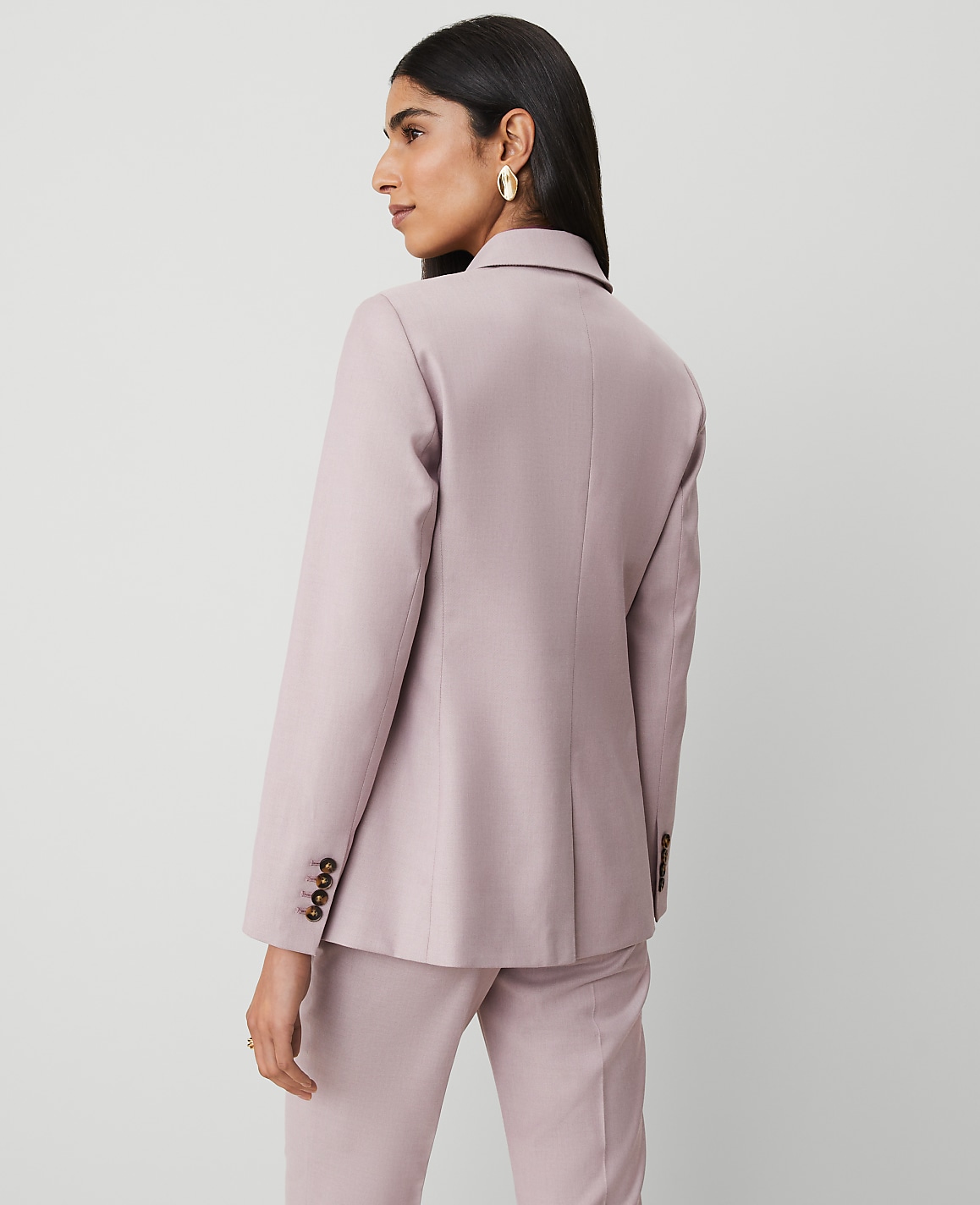 The Long Notched One Button Blazer