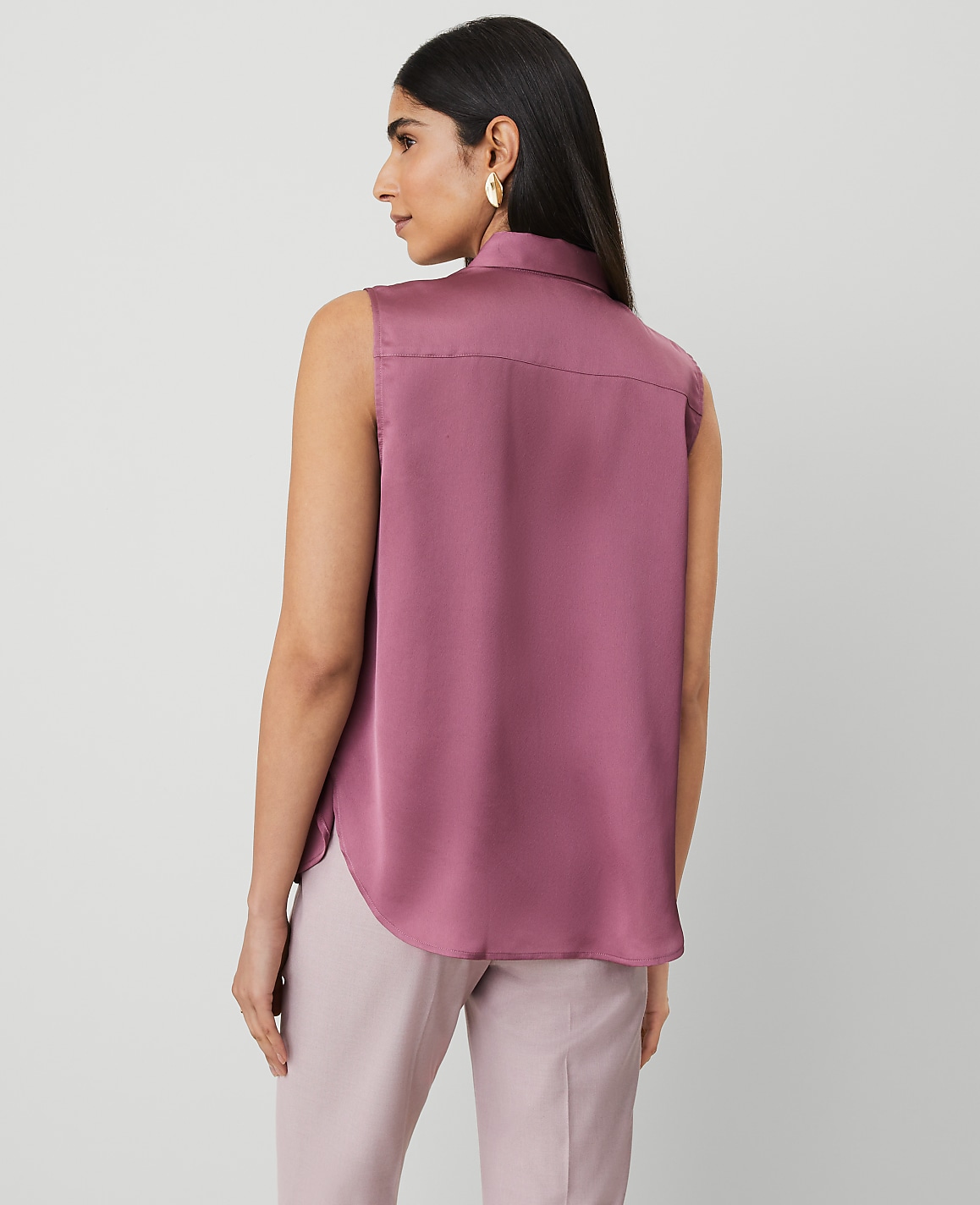 Shirred Yoke Sleeveless Shirt
