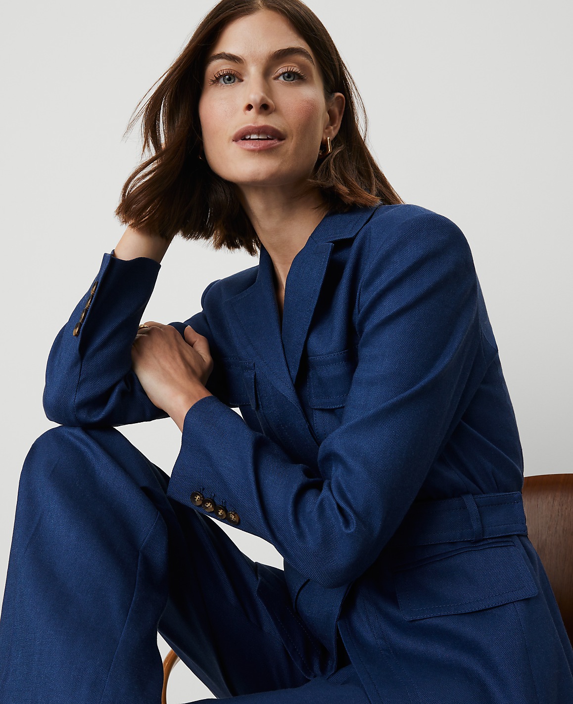 Linen Blend Safari Jacket