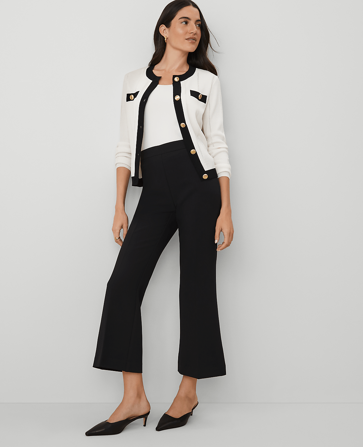 Contrast Trim Cardigan