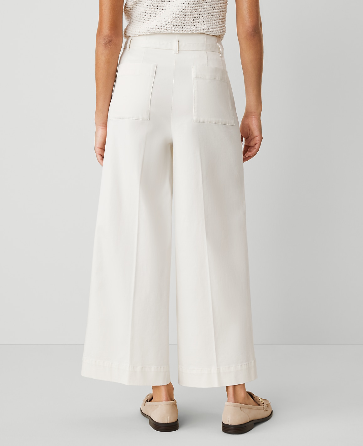 Weekend Collection Belted Wide-Leg Ankle Pant