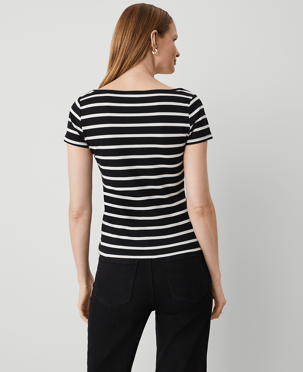 Striped Square Neck Tee