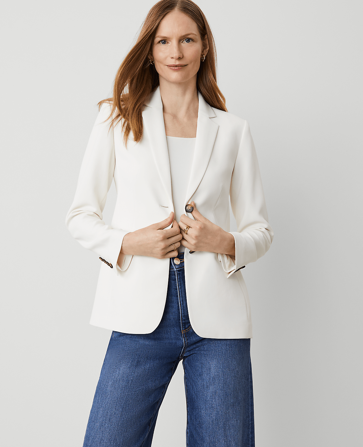 The Greenwich Blazer in Crinkle Crepe