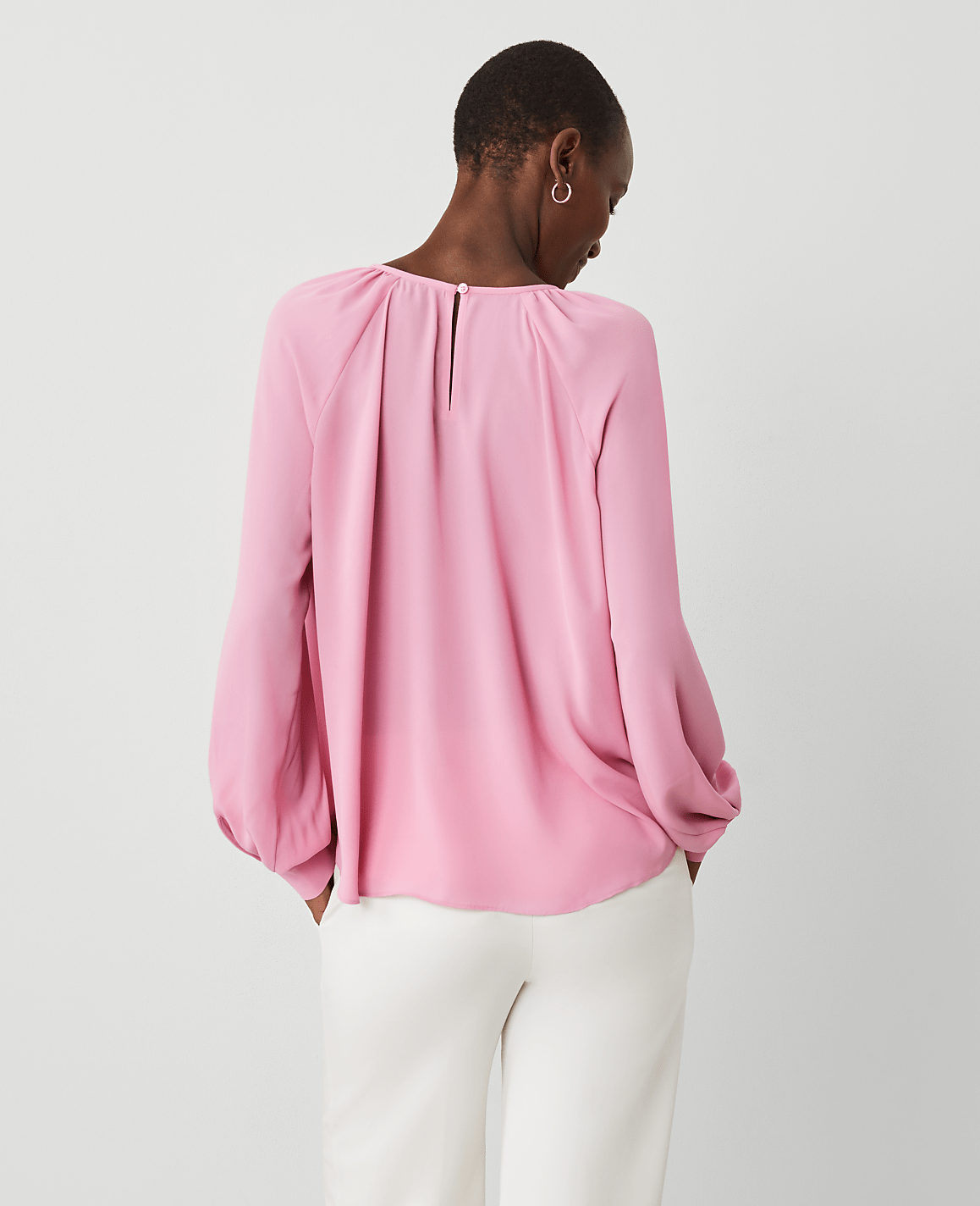Shirred Raglan Blouse