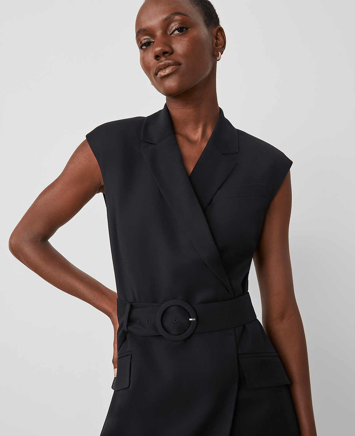 Petite Lapel Sheath Dress