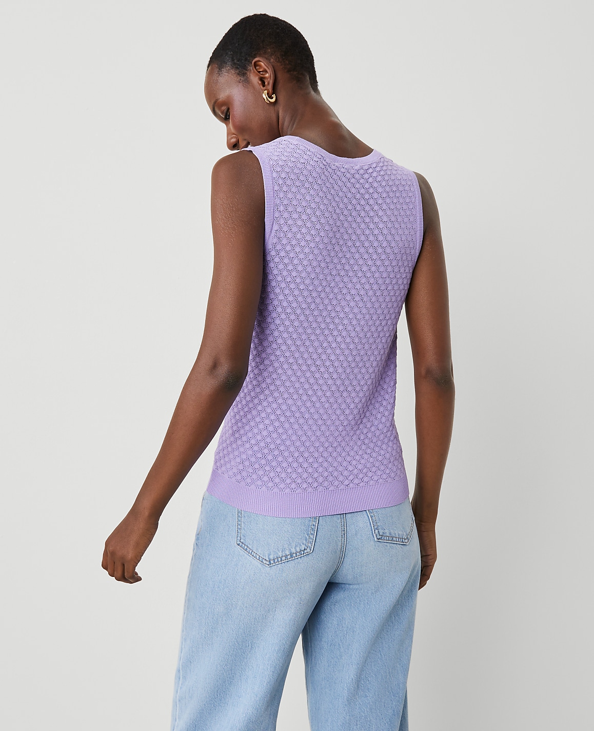 Petite Stitched Sweater Shell