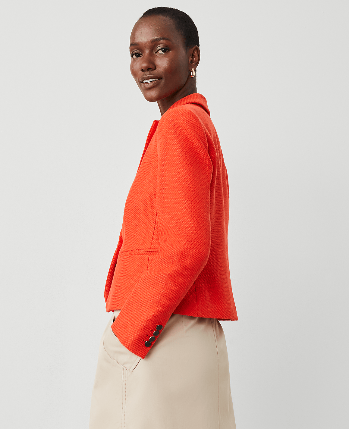 The Petite Newbury Blazer in Tweed