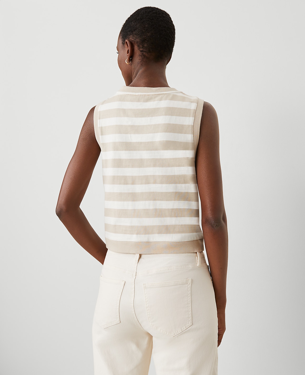 Striped V-Neck Vest