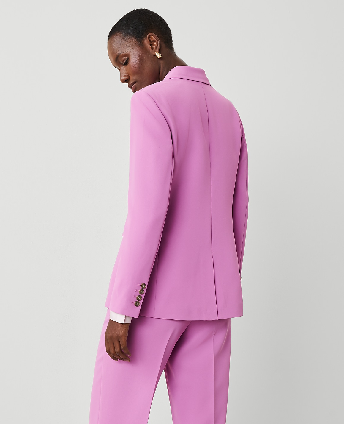 The Two-Button Blazer in Fluid Crepe