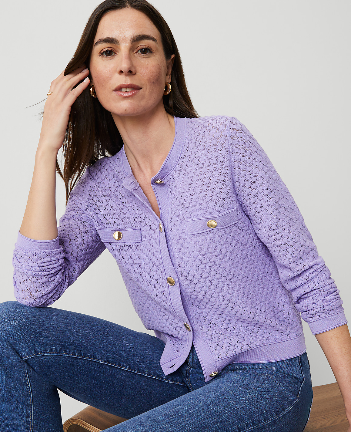 Pointelle Cardigan