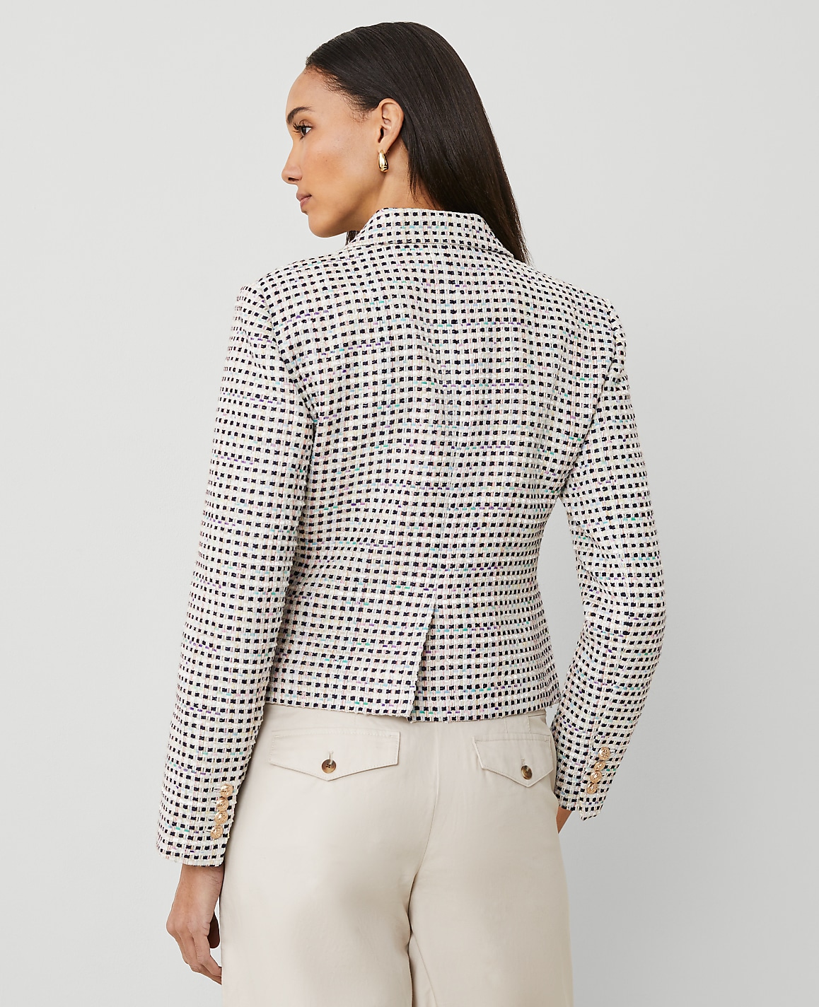 Petite Tweed Fitted Blazer