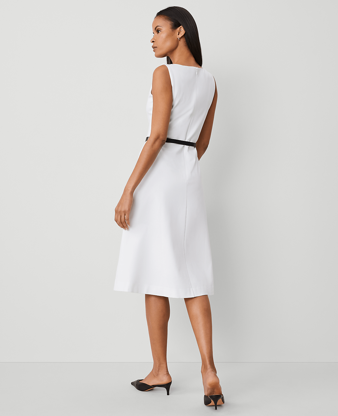Ponte Sleeveless Midi Dress