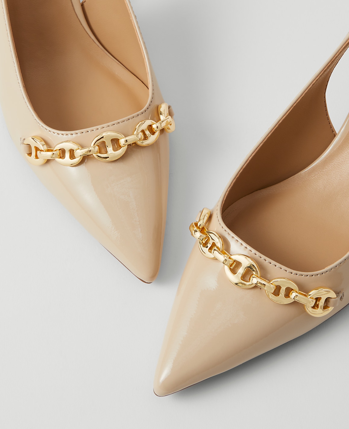 Mariner Chain Patent Kitten Heel Pump