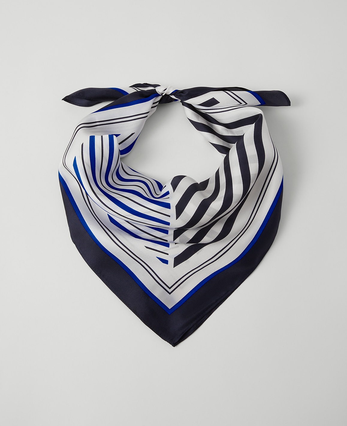 Striped Silk Little Scarf