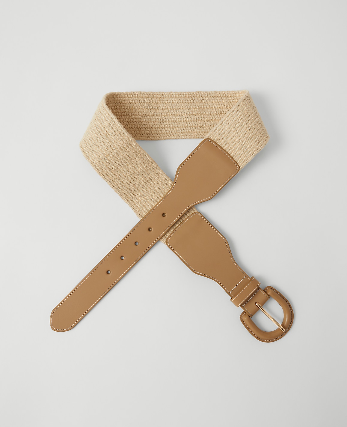 Straw Covered Buckle Belt