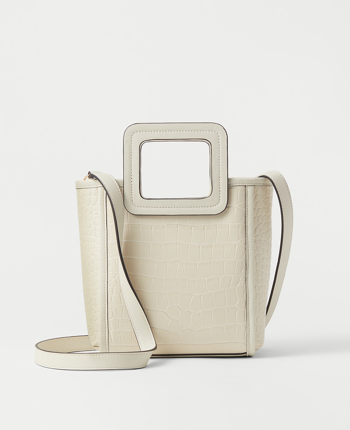 Embossed Handle Crossbody Bag