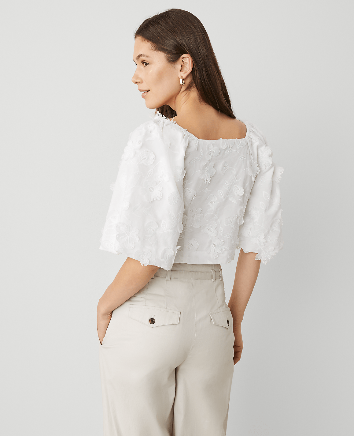 Floral Square Neck Blouse