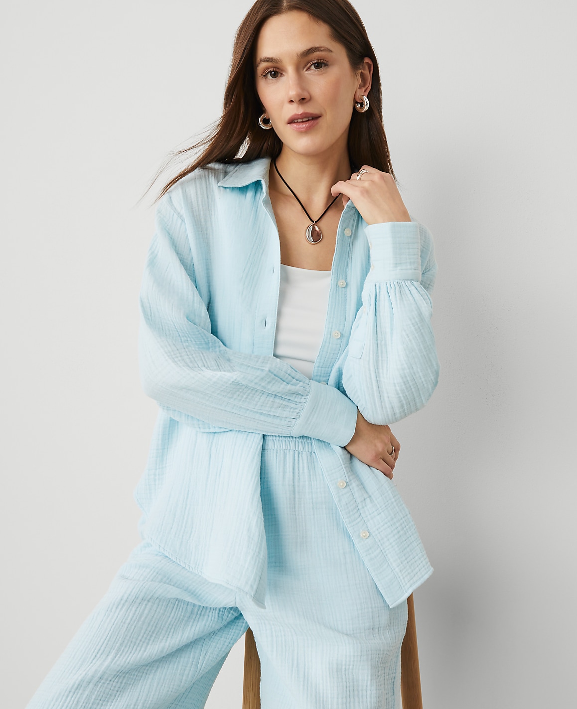 Gauze Oversized Blouse