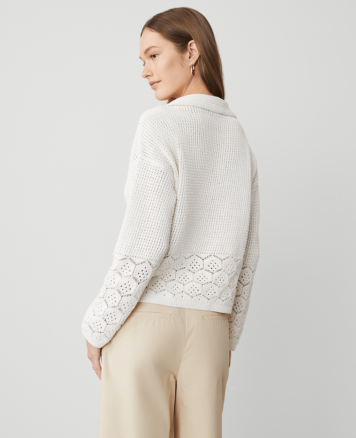 Crochet Collared Sweater