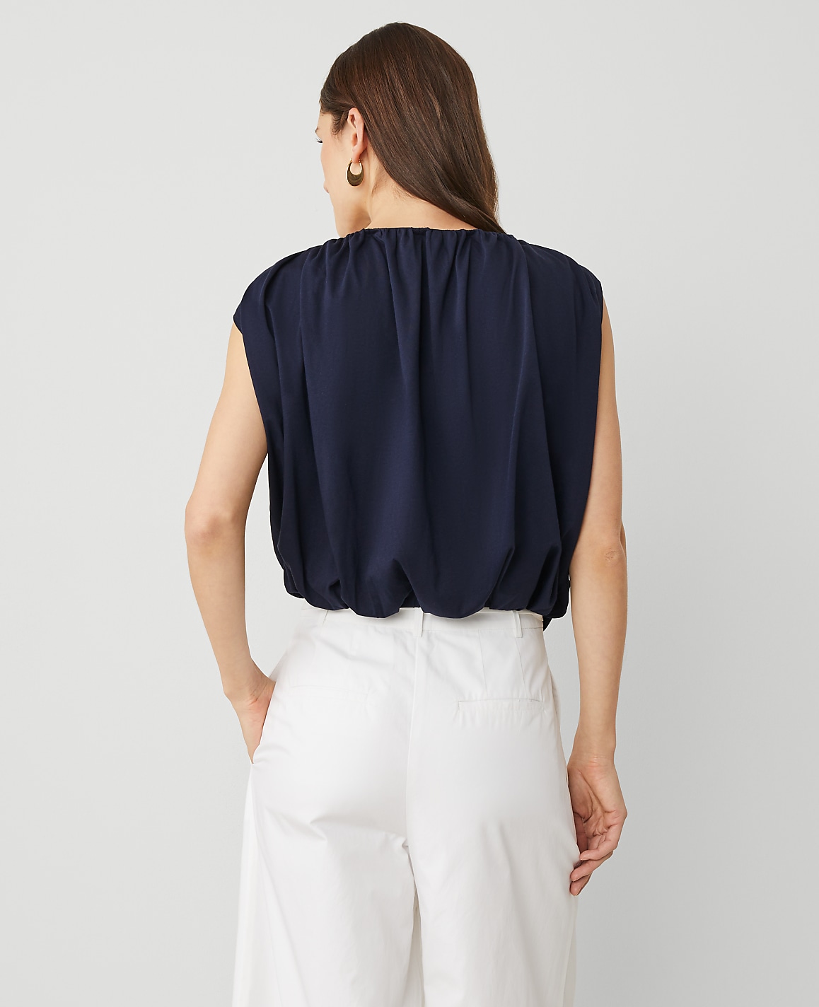 Gathered Bubble Hem Top