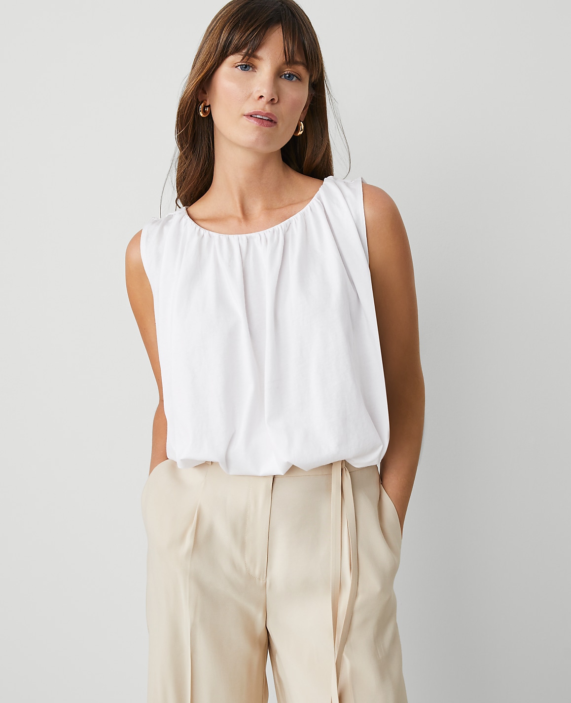 Gathered Bubble Hem Top