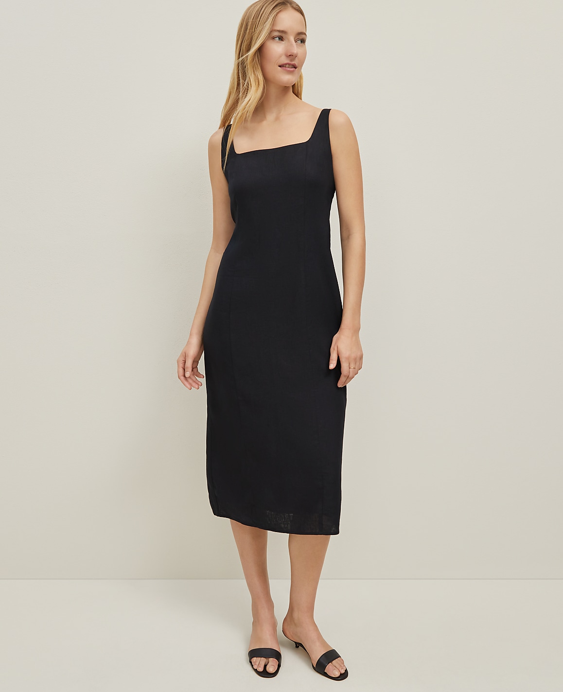 Petite Square Neck Sheath Dress