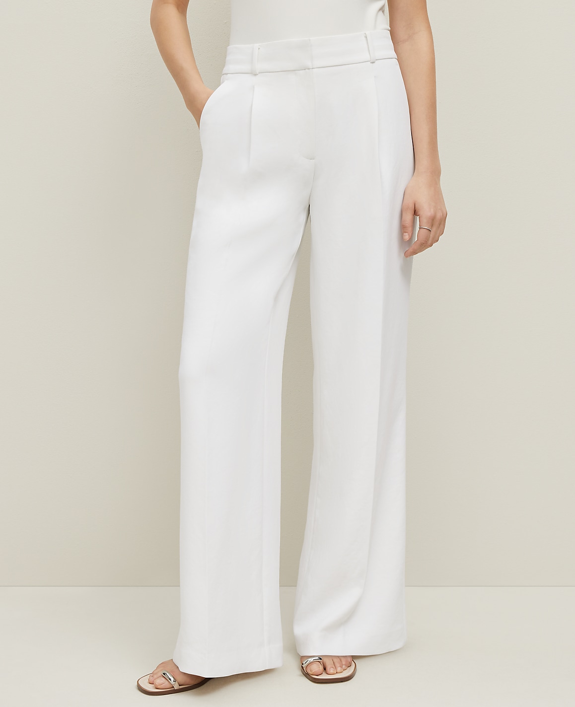 The Wide-Leg Pant in Crinkle Crepe