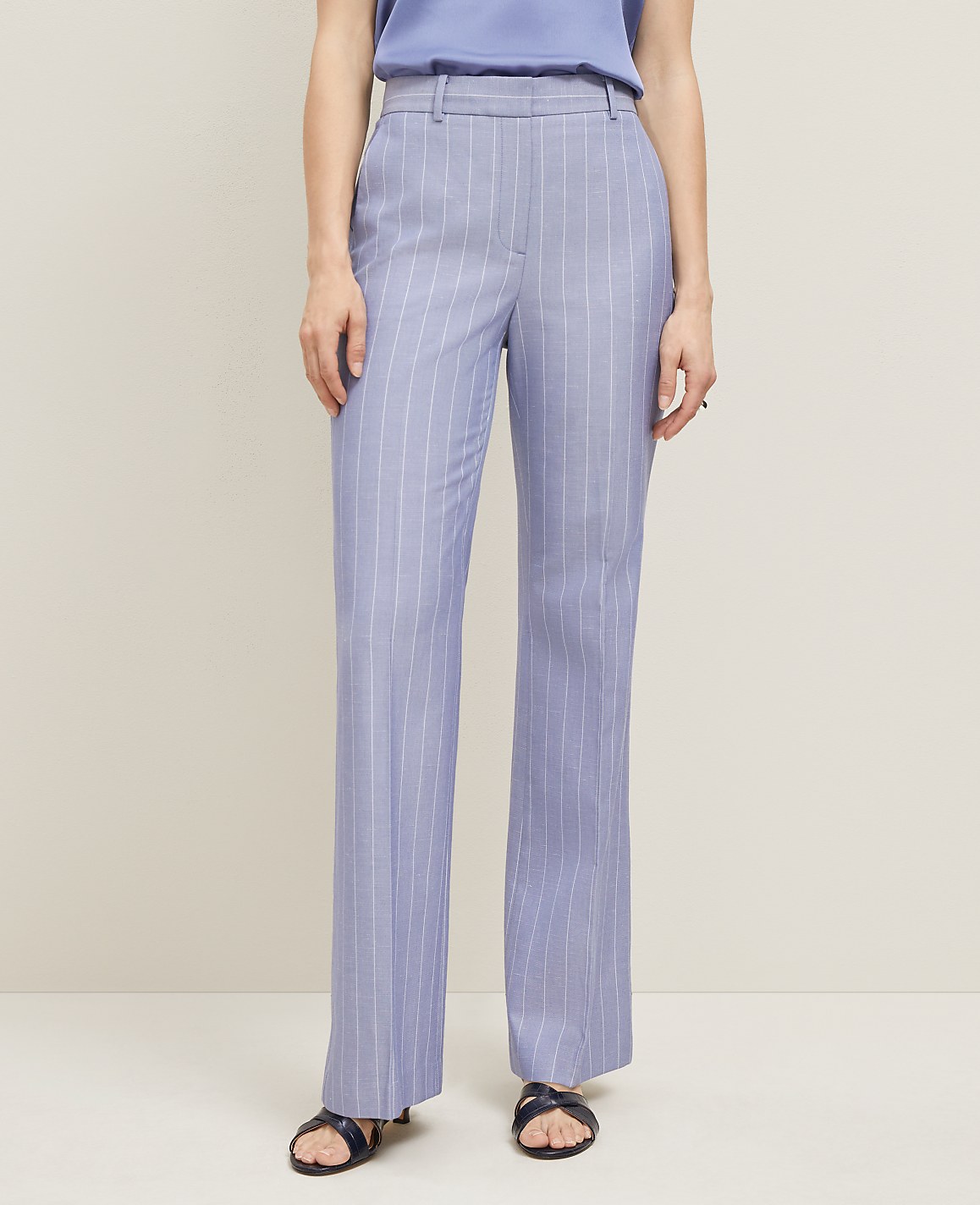 The Flare Trouser in Pinstripe
