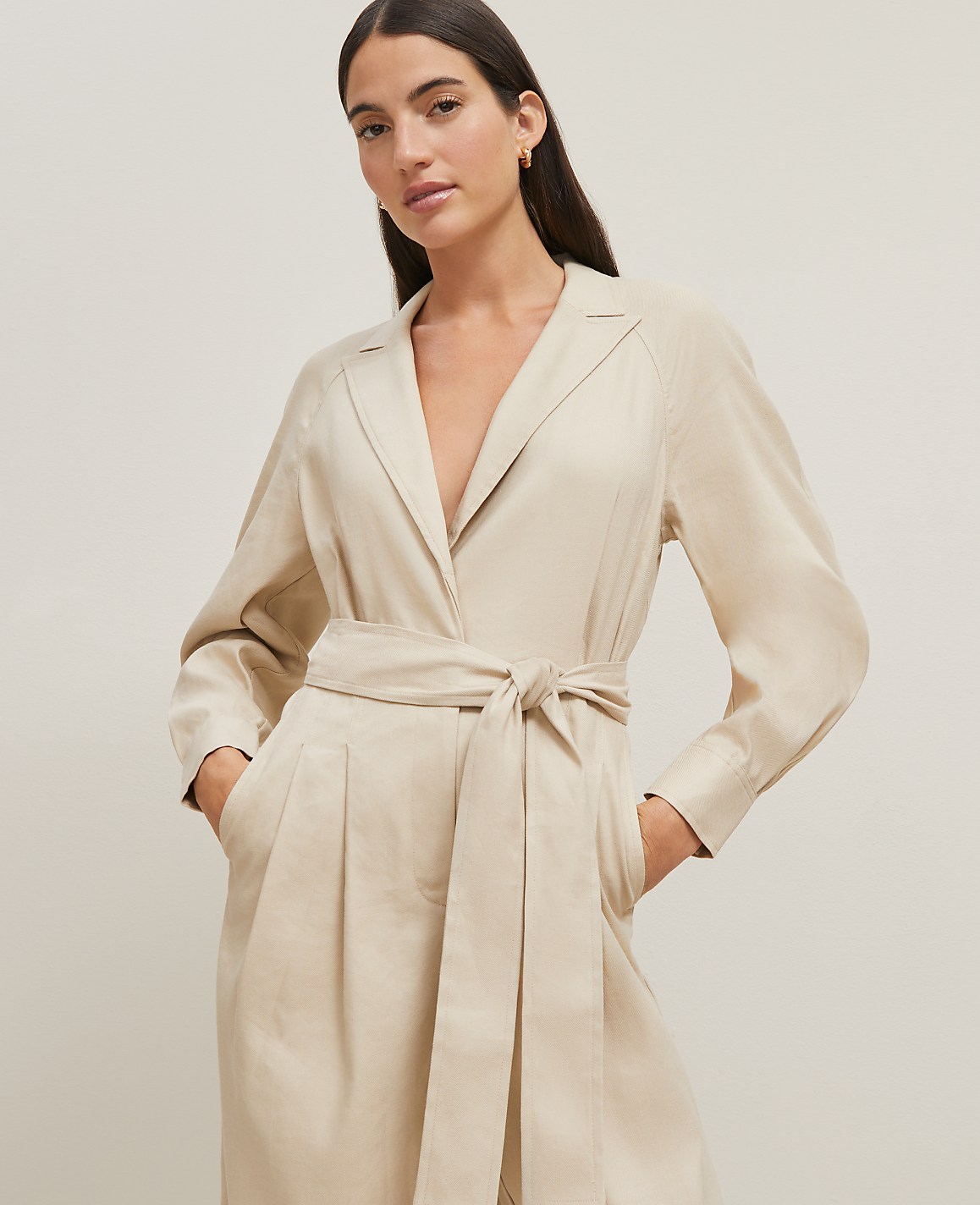 Petite Linen Blend Wide-Leg Jumpsuit